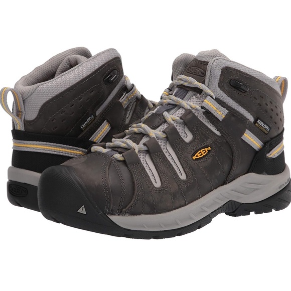 New Keen Women’s steel Toe Utility Boots Flint 2 Mid Rise Sz 7 Magnet/Vapor 37.5 - Picture 3 of 8